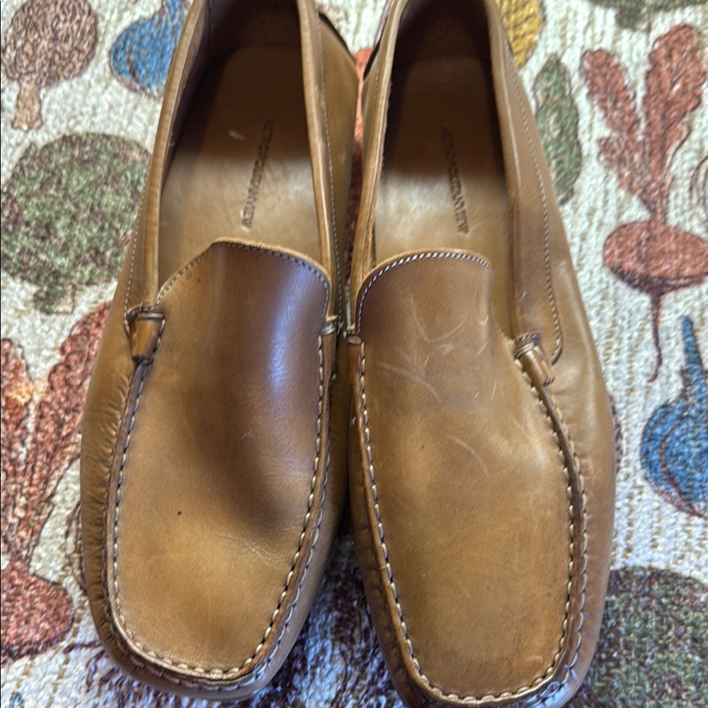 Men's Tan Leather Loafers